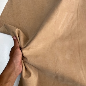 Pig suede leather for lining, Genuine pig leather sheets, soft and thin with nap, thick 0,6mm (1 1/2 oz)
