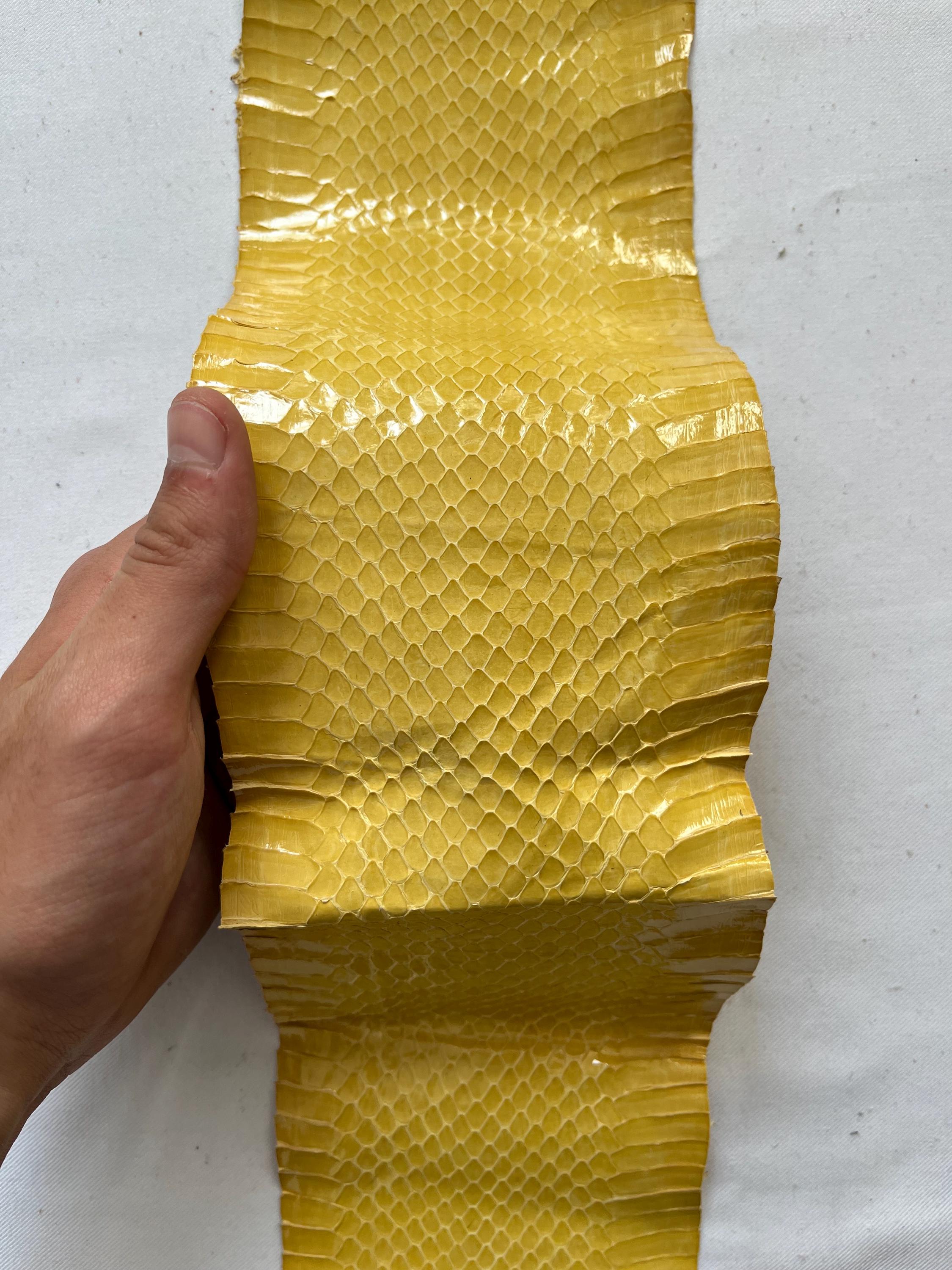 Piel de serpiente brillante: auténtico cuero exótico para manualidades
