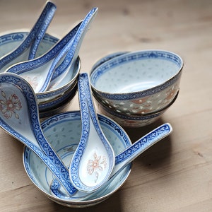 Bowls Plates Spoons (45) - Rice Pattern - Porcelain - China - View #8