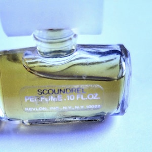 Rare Vintage Scoundrel by Revlon Pure Perfume / Parfum .10 fl oz, splash bottle