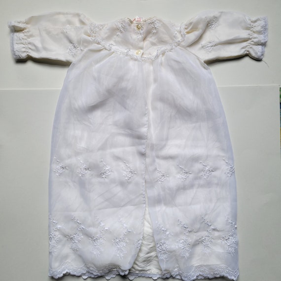 Vintage, Made in Italy, Baby Baptism Dress & Bonn… - image 6