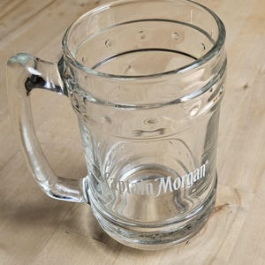 Vintage, Collectible, Captain Morgan Rum Glass, Tankard CM Logo, Bormioli Italy, Vintage Barware, Vintage Bar