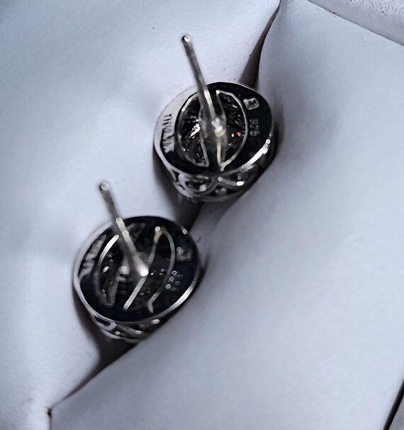 Vintage Solid 925 Sterling Silver Stud Earrings - image 5