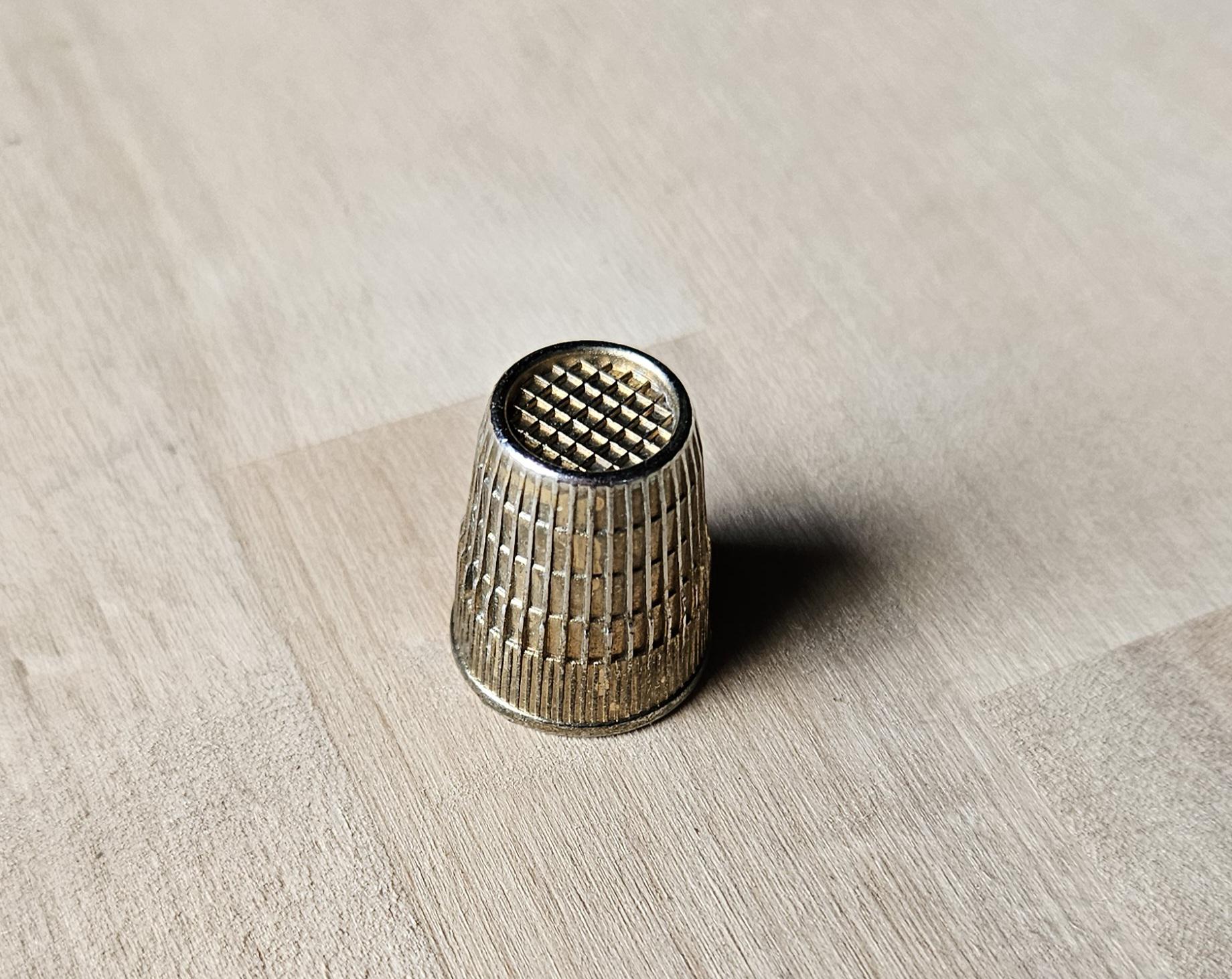 Dé à Coudre Vintage En Argent Sterling 925 - Taille 5.5 (diamètre Intérieur 16mm)
