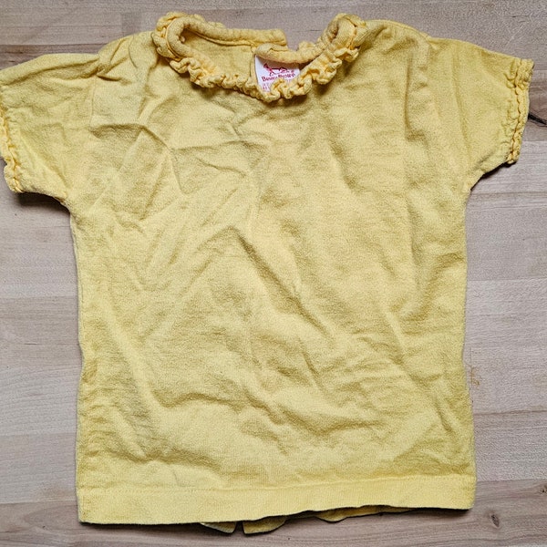 Vintage, Buster Brown, Yellow, Short Sleeve Shirt, Ruffled Neck