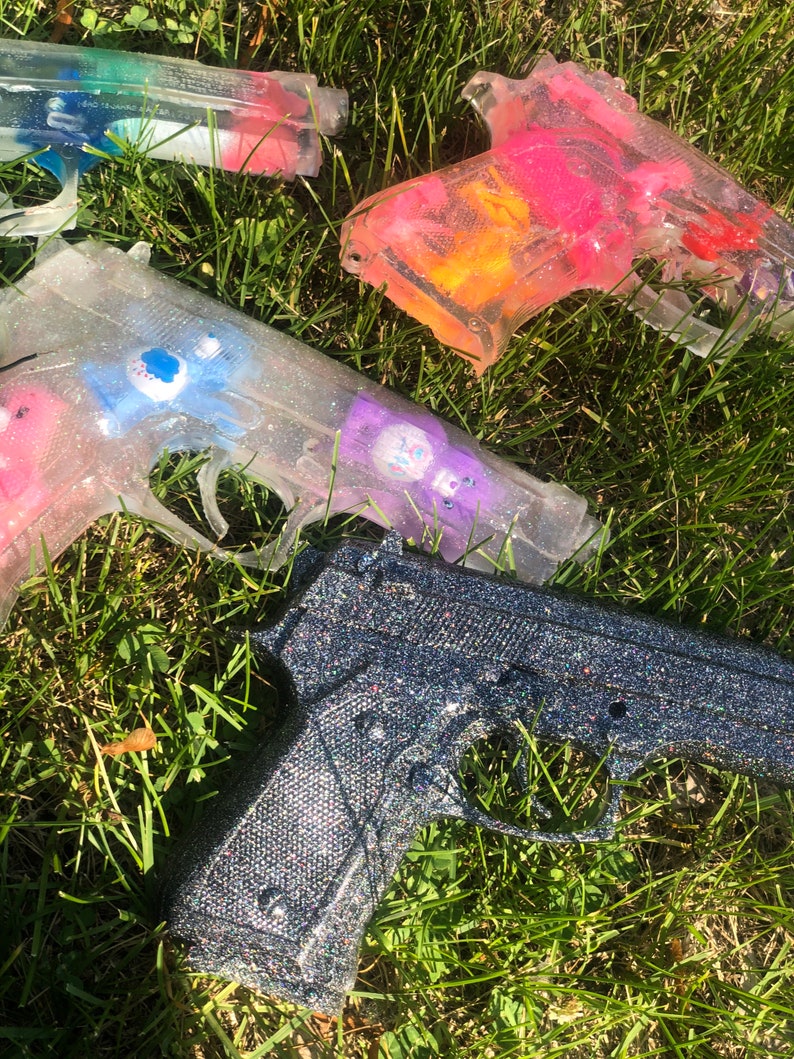 Glitter Resin guns Etsy