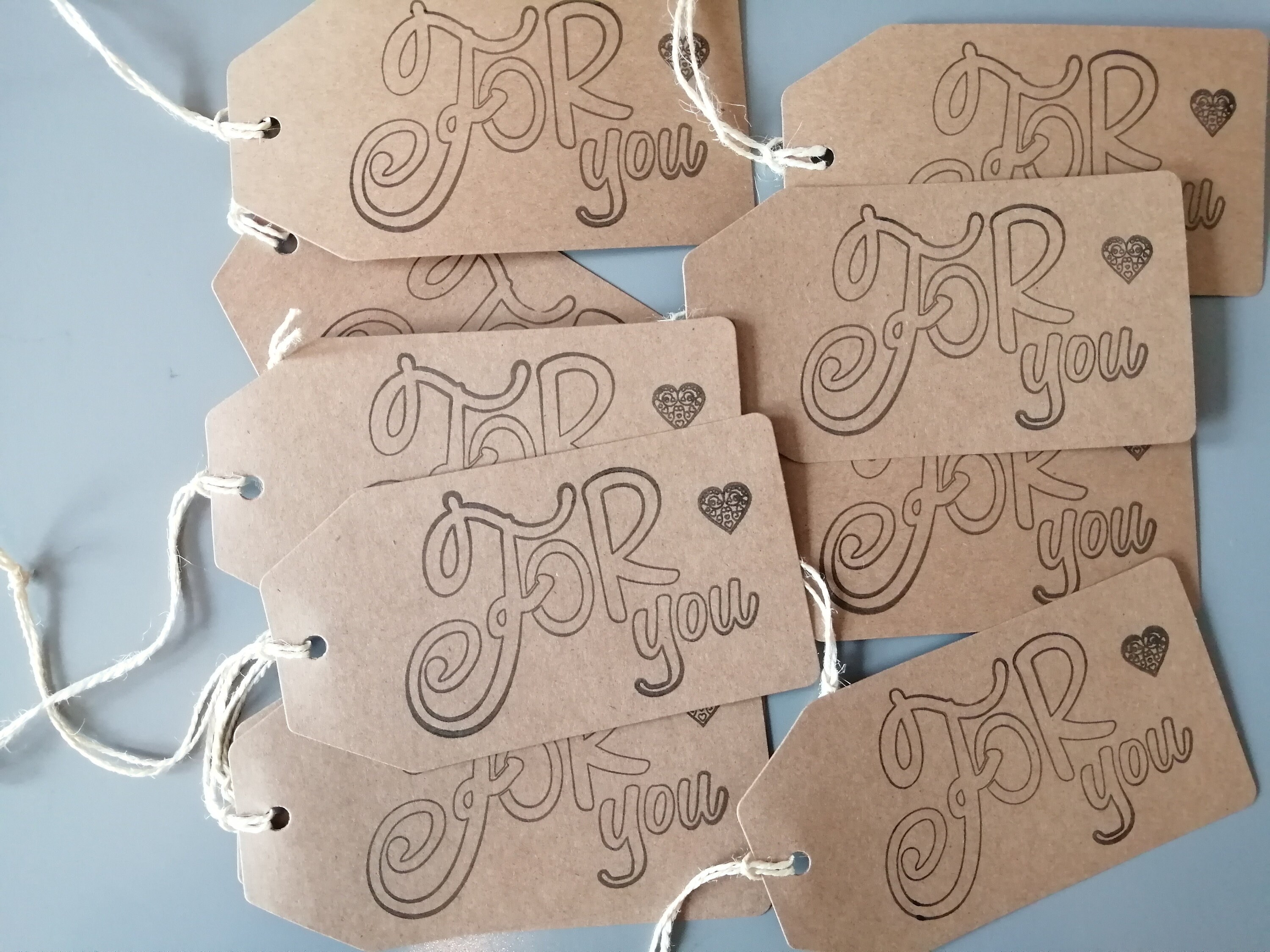 Personalised labels for gift bags