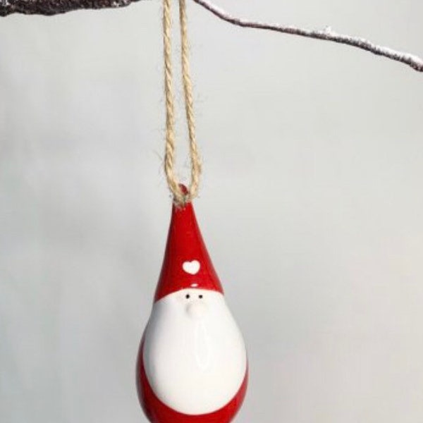 Ceramic Gonk hanging Christmas tree decorations