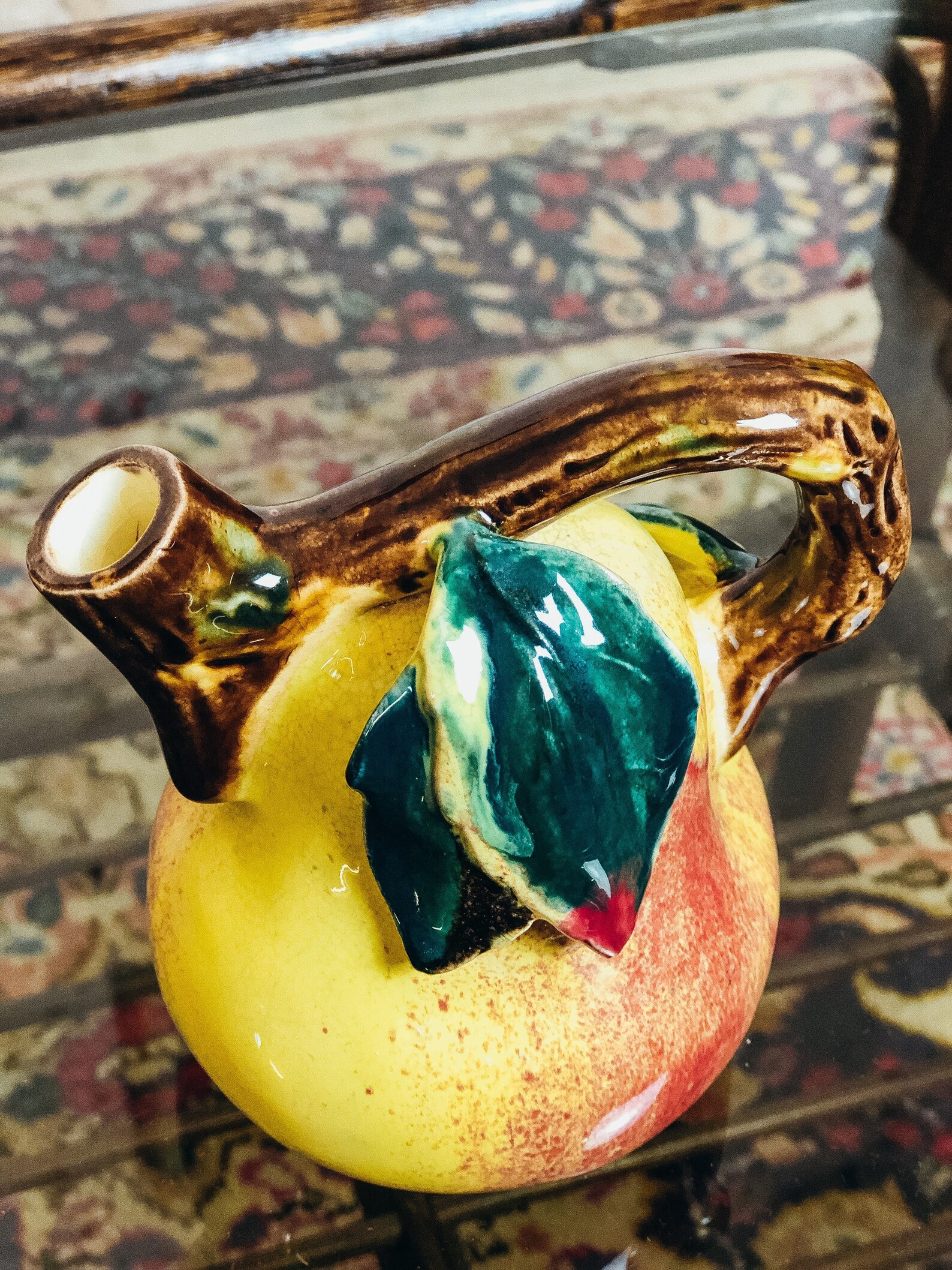 Vintage Carafe Milk Jug Vase Fruit Shape Yellow Green Pink Etsy