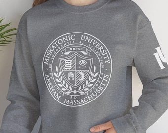 Cthulhu Miskatonic University, uniseks sweatshirt met ronde hals