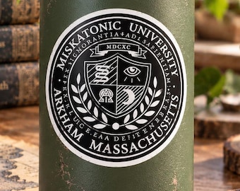 Miskatonic University Seal Sticker | Lovecraft Ctulhu Mythos Decal