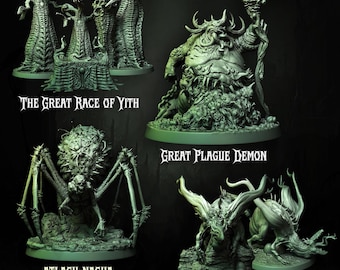Eldritch Creature Collection – Lovecraft-miniatuurset | Atlach-Nacha, Byakhee, Yith & Plague Demon