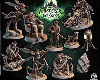 El susurro en la oscuridad – Miniaturas de horror cósmico Mi-Go de 32 mm