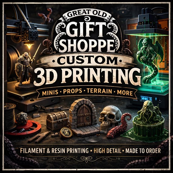 Custom 3D Printing Service | PLA & Resin | Print Your STL File | Miniatures, Props, Parts, Prototypes
