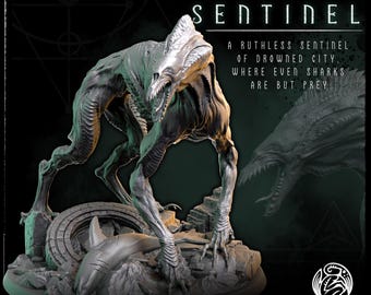R'lyeh Sentinel – Guardian of the Sunken City Cosmic Horror 100 mm miniatuur