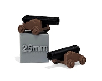 Miniatuurkanonnen: 30 stuks | 28/32 mm Wargame-terrein- en scheepsaccessoires