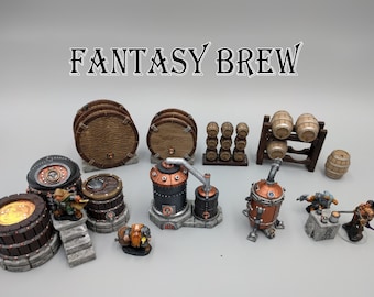 Fantasy Brewery & Tavern Set - 28/32mm Scatter Terrain