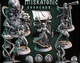 Miskatonic Eggheads - Lovecraft Scientist Horror 32 mm-miniaturen