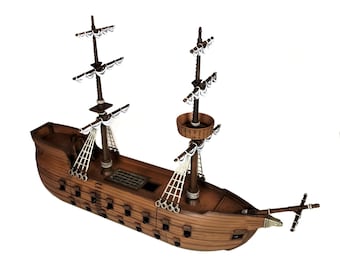 Modulair magnetisch schip | 28 mm Wargame RPG-miniatuur DND Warhammer