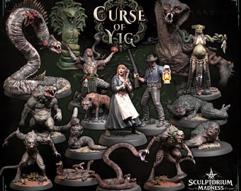 Vloek van Yig – Eldritch Horror 32 mm miniaturen