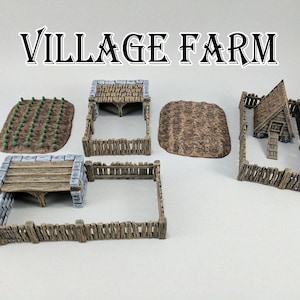 Bygård och boskapsspridningsterrängset – 28/32 mm miniatyr-RPG-tillbehör