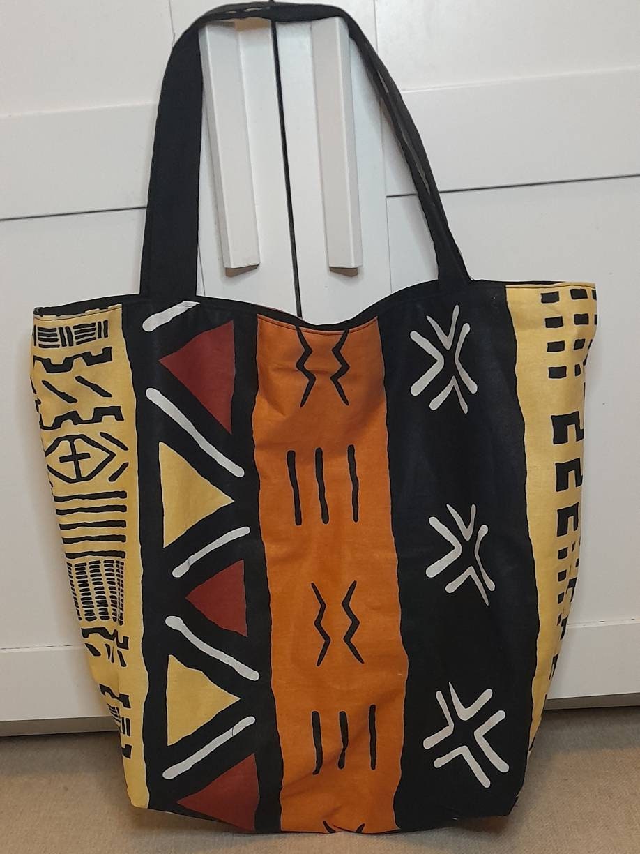 Bogolan fabric shopping bag