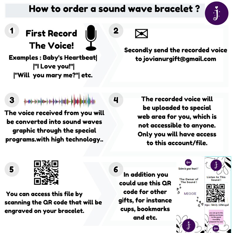 Custom Sound Wave Necklace With Qr Code Voice Recording Qr Etsy