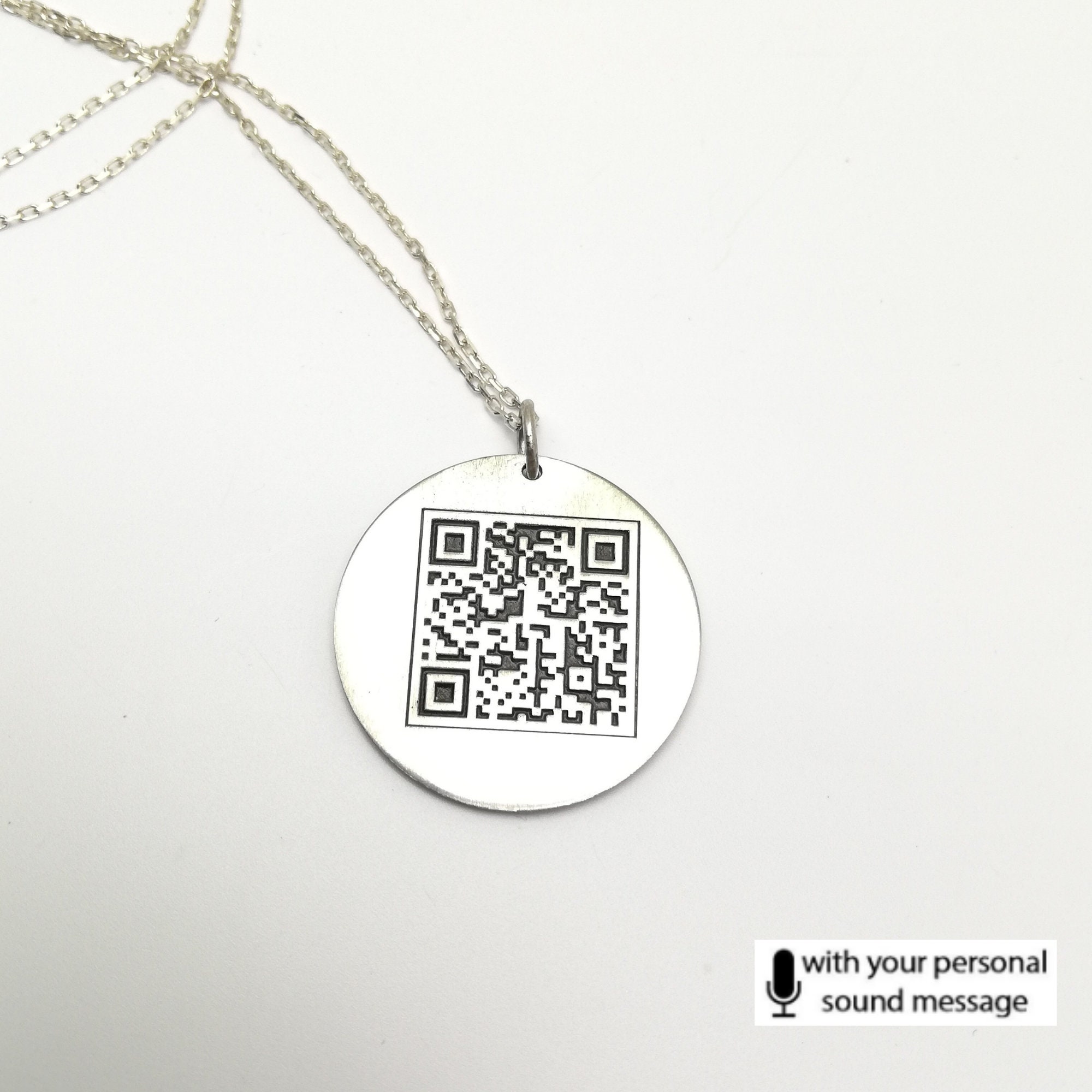 Collar de código QR personalizado collar de nombre código - Etsy México