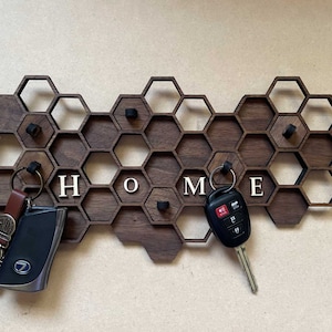 Honeycomb key holder,Key Hooks,Unique Key Holder for Wall,Key Rack,Key Holder,Housewarming Gift, Anniversary Gift,Holiday Gift,Key Hanger