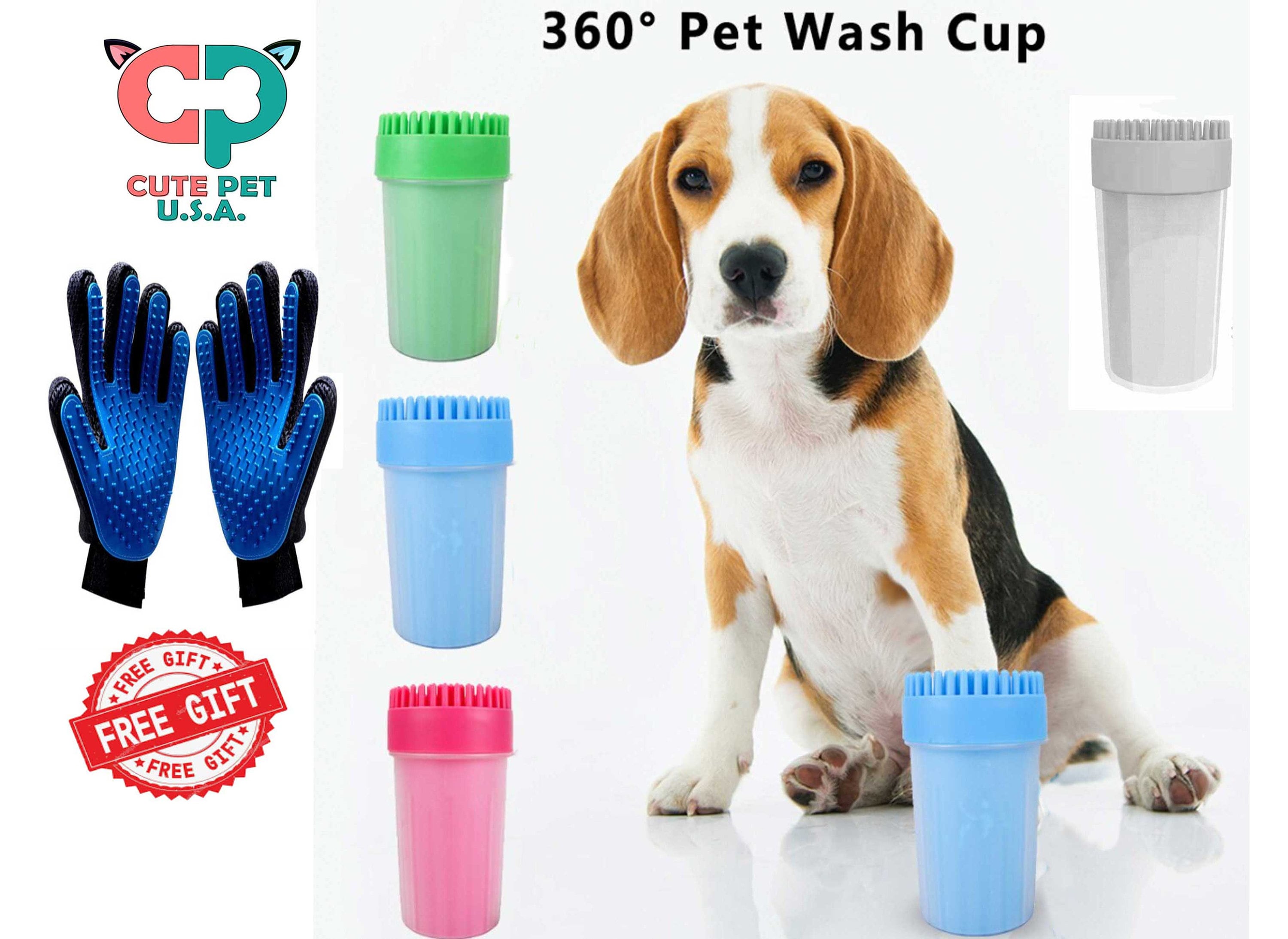 Portable Dog Paw Cleaner Comes with Free Grooming Gloves Sets Etsy