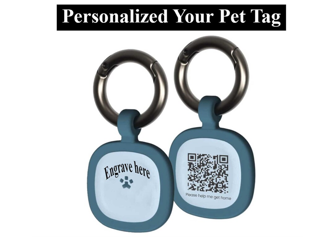 Personalized Dog Tag Silent Dog Tag for Pet Engraved Dog Tag, QR