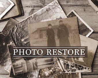 Old Photo Restore, Image Restoration Service, Torn Photo Fix and Repair, Retouch Scratches, Dust and Tears, Enhance Pictures, Photo Recovery