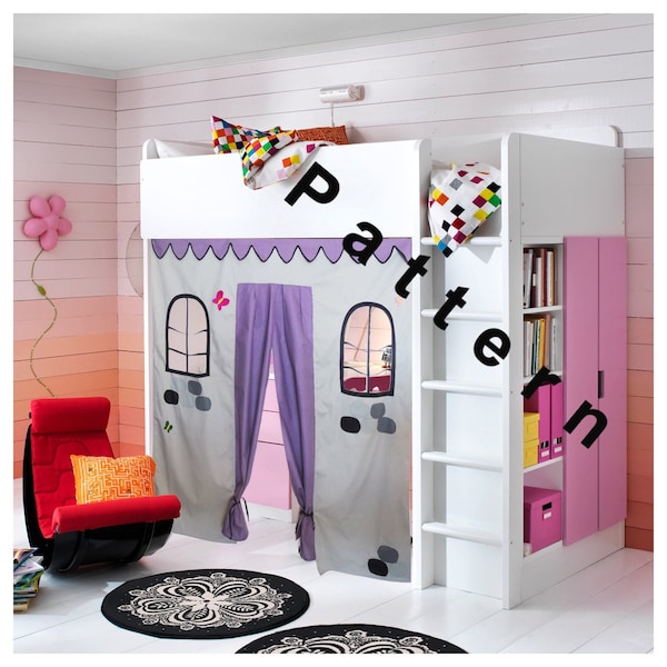 Castle Bed Playhouse Pattern / Stuva bed playhouse pattern / Bed curtain pattern
