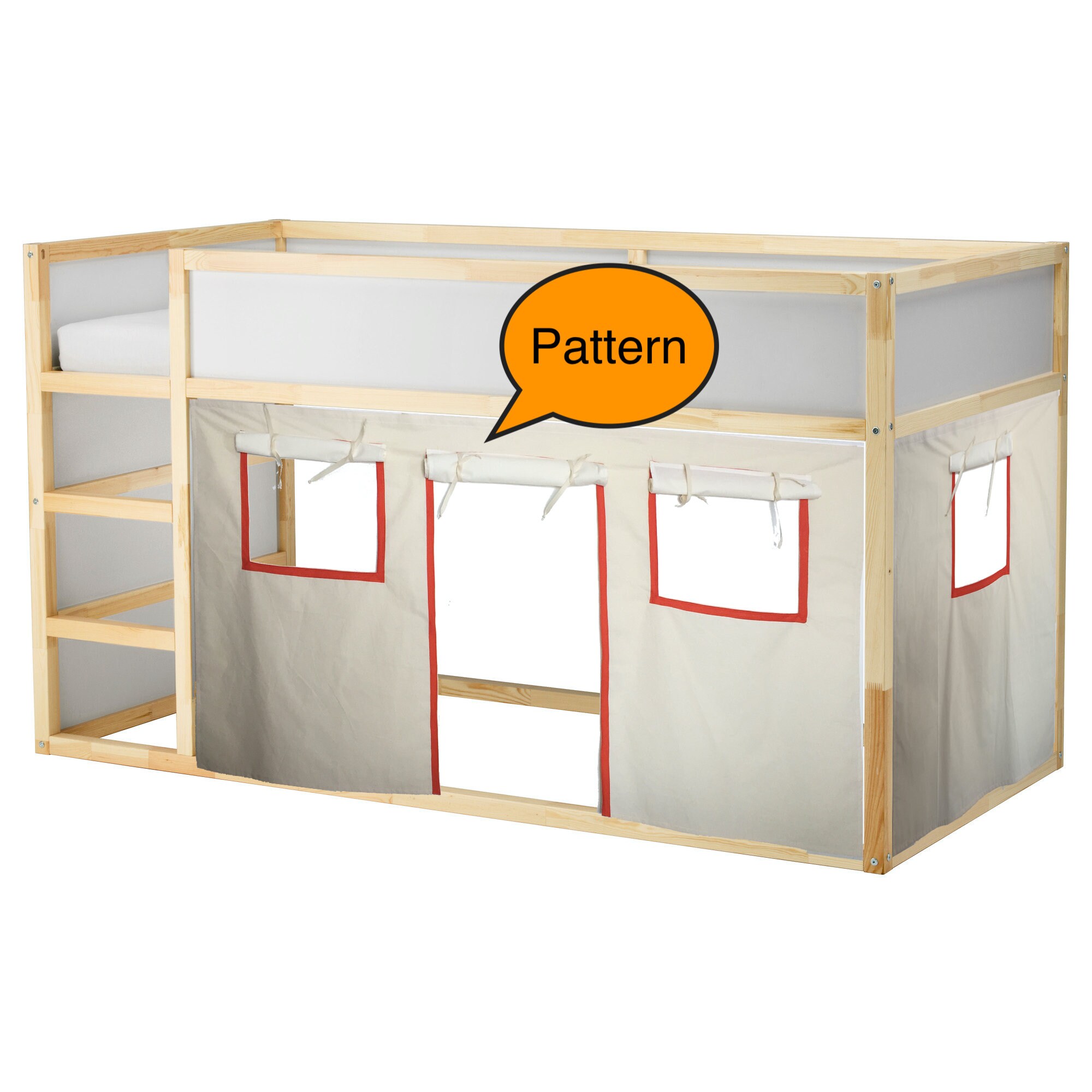 Orange Bed Playhouse Pattern / Kura Bed 