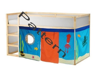 Underwater Bed Playhouse Pattern / Kura bed playhouse / Bed curtain pattern