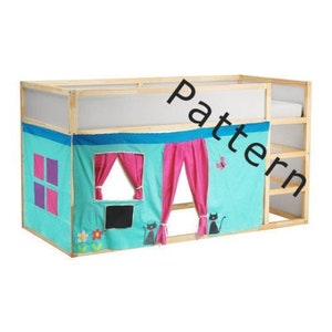 Puppet Theatre Bed Playhouse Pattern / Kura bed playhouse pattern / Bed curtain pattern