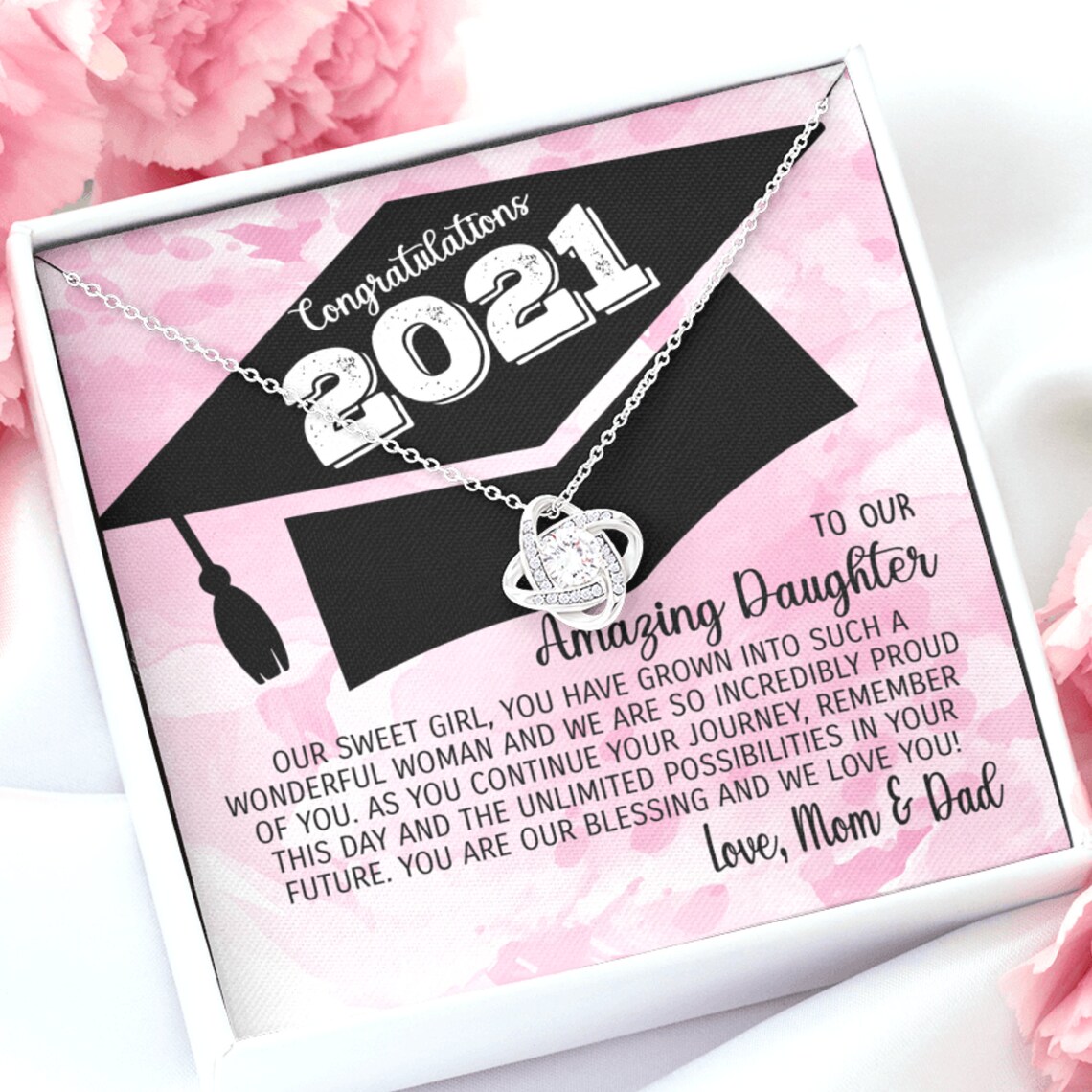 2021 Geschenk Für Tochter Abitur Halskette