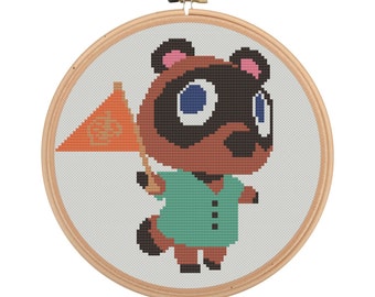 Wzór haftu krzyżykowego Toma Nooka w formacie PDF | Animal Crossing: New Horizons | Pobierz natychmiast | Prezent dla gracza | Haft uroczej postaci