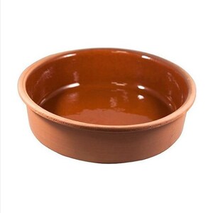 6 Heavy Pet Bowl, Clay Feed Dog Dish, Rustic Earthenware Pupy Bowl, Eco Friendly Pet Bowl, Set of 2. image 2