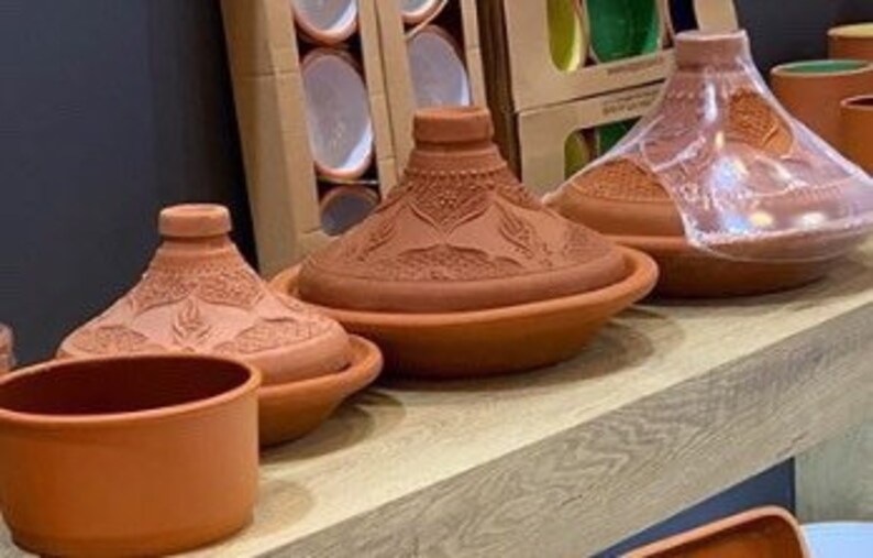Tajine Cooking Pot Unglazed Clay Tagine Dish Handmade Etsy