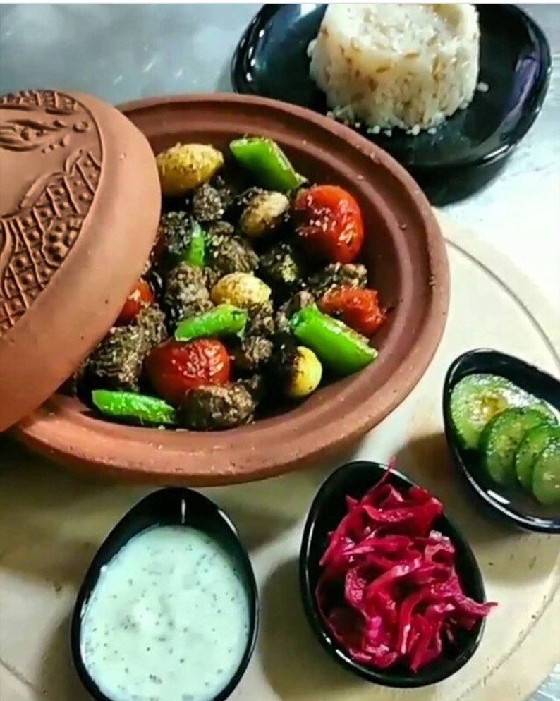 Small Tajine Cooking Pot Unglazed Clay Tagine Dish Handmade Etsy