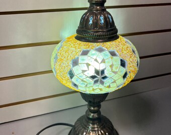 Ottoman Mosaic Table Lamp, Turkısh  Lamp, Nightstand  Glass Art Lamp, Holiday Gift.