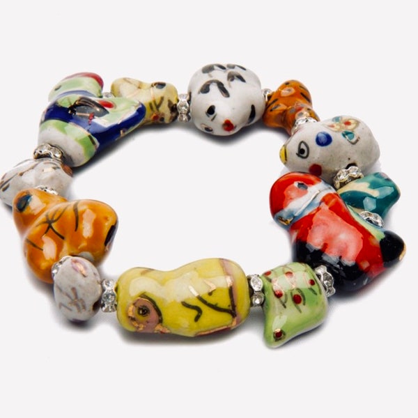 Ceramic Animal Beads Etsy