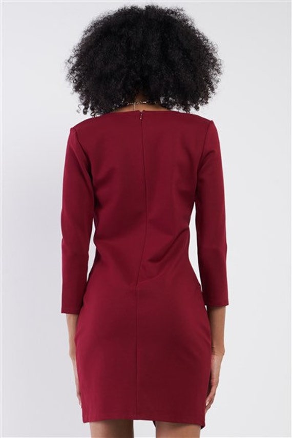 Buy Women's Wholesale Clothing for Resellers Resale Pack of 6 Red 3/4  Sleeve Asymmetrical Hem Fitted Mini Dress/2-2-2 Online in India - Etsy