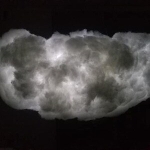 May include: A white cloud-shaped lamp with a soft, glowing light.