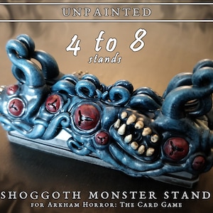 4 bis 8 unbemalte Shoggoth Monster Ständer für Arkham Horror: Das Kartenspiel