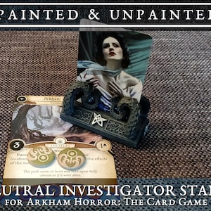 Neutral Investigator Stands for Arkham Horror: The Card Game Painted