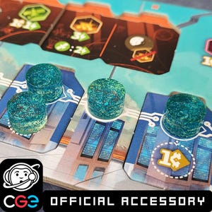 SETI | Data Token Set in Glittered Epoxy Resin