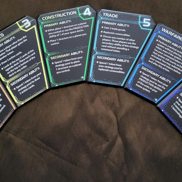 Twilight Imperium | Set of Metal Strategy Cards