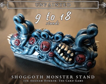 9 tot 18 ongeverfd Shoggoth-monster staat voor Arkham Horror: The Card Game